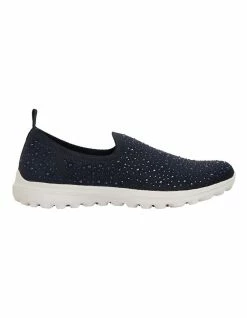 Active Flex Parlour Navy Diamante Sneakers