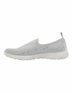 Active Flex Parlour Light Grey Diamante Sneakers -Deals Shoes Store 877343860 3 720x928