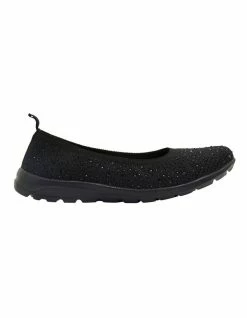 Active Flex Patrice Black Diamante Sneakers