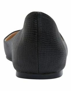 Ravella Reuben Black Lizard Flat Shoes -Deals Shoes Store 878071330 5 720x928