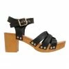 Ravella Lavinia Black Smooth Sandals