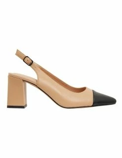 Sandler Kirsty Black/Camel Glove Heeled Shoes