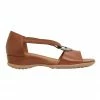Wide Steps Caroline Mid Brown Glove Sandals