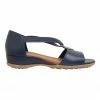 Wide Steps Caroline Navy Glove Sandals
