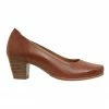 Wide Steps Cyrus Cognac Glove Heeled Shoes