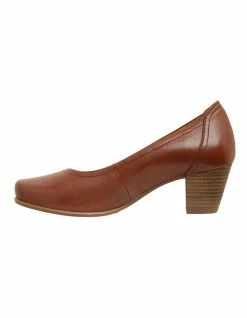 Wide Steps Cyrus Cognac Glove Heeled Shoes -Deals Shoes Store 880413310 3 720x928