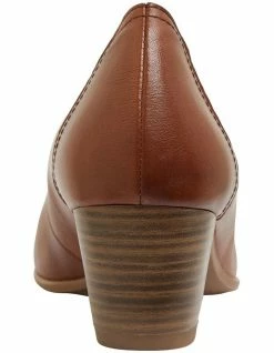 Wide Steps Cyrus Cognac Glove Heeled Shoes -Deals Shoes Store 880413310 5 720x928