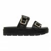 Sandler Fiction Black Smooth Sandals