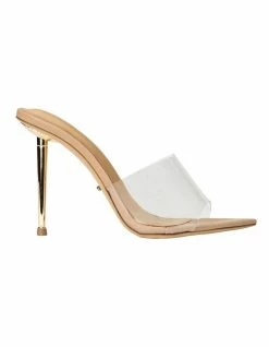 Tony Bianco Mylo Clear Vinylite/Skin Heels