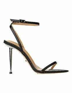 Tony Bianco Myra Black Snake Heels