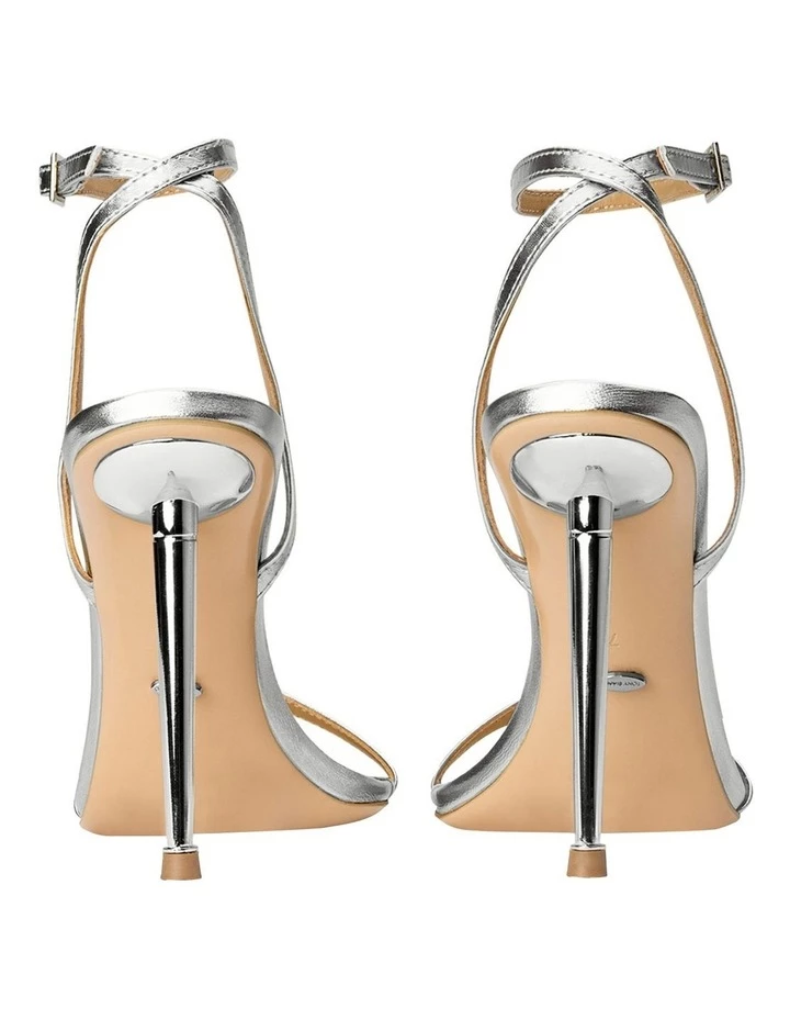 Tony Bianco Myra Silver Nappa Metallic Heels 3 Tony Bianco Myra Silver Nappa Metallic Heels - Image 3