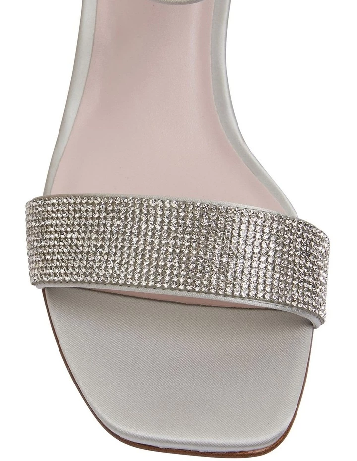 Pink Inc Icon Silver Satin Sandals in Silver Satin 6 Pink Inc Icon Silver Satin Sandals in Silver Satin - Image 6