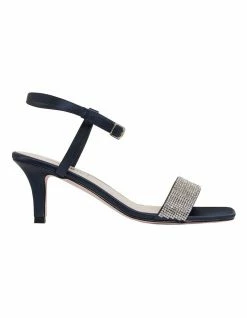 Pink Inc Icon Bright Navy Satin Sandals in Bright Navy Satin