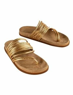 Tony Bianco Lamana Antique Gold Nappa Sandals