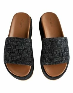 Tony Bianco Rio Steel Denim Weave Wedges -Deals Shoes Store 883427050 7 720x928
