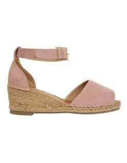 Ravella Henley Blush Suede Sandals in Blush Suede
