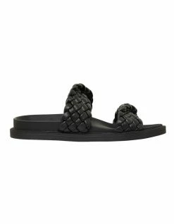 Ravella Ghost Black Smooth Sandals