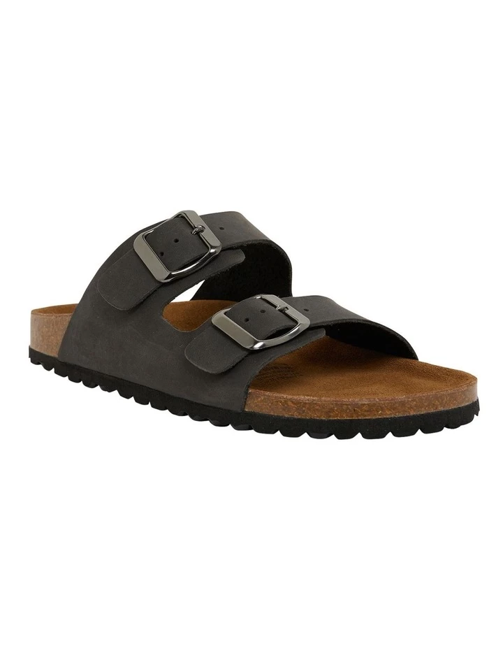 Sandler Florida Black Oily Nubuck Sandals 2 Sandler Florida Black Oily Nubuck Sandals - Image 2