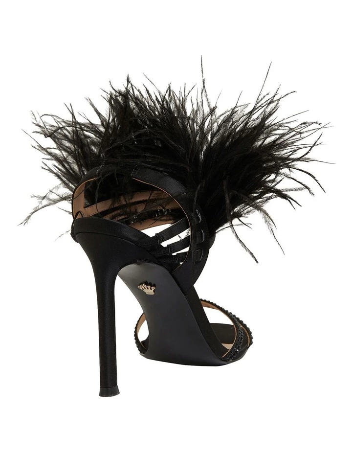 NINA Dalva Black Satin Sandals 4 NINA Dalva Black Satin Sandals - Image 4