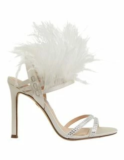 NINA Dalva Ivory Crystal Satin Sandals