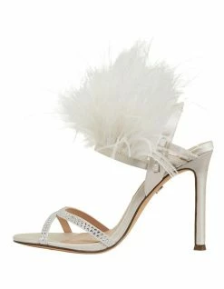 NINA Dalva Ivory Crystal Satin Sandals -Deals Shoes Store 885023650 3 720x928
