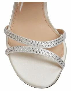 NINA Dalva Ivory Crystal Satin Sandals -Deals Shoes Store 885023650 6 720x928