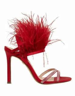 NINA Dalva Red Rouge Satin Sandals