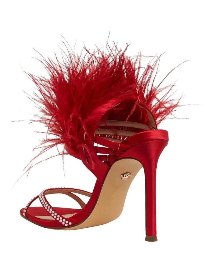 NINA Dalva Red Rouge Satin Sandals 7 NINA Dalva Red Rouge Satin Sandals - Image 7