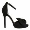 NINA Flosie Black Faille Sandals