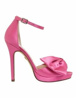 NINA Flosie Ultra Pink Satin Sandals