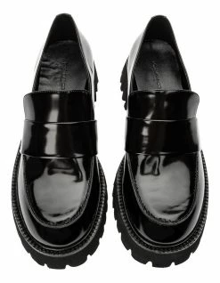Tony Bianco Gisele Black Hi Shine Flats -Deals Shoes Store 888233050 4 720x928