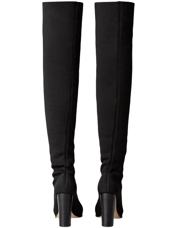 Tony Bianco Lucca Black Sock Knit Boots 4 Tony Bianco Lucca Black Sock Knit Boots - Image 4