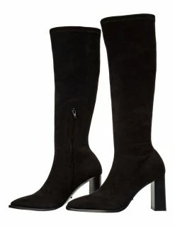Tony Bianco Renae Black Stretch Knee High Boots -Deals Shoes Store 888522760 3 720x928