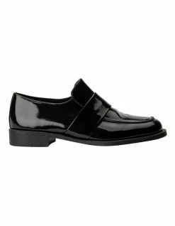 Tony Bianco Rovin Black Hi Shine Flats