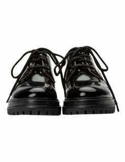 Tony Bianco Wanita Black Hi Shine Flats -Deals Shoes Store 888523660 4 720x928
