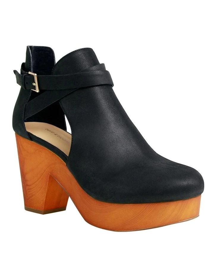 Belle & Bloom Fearless Black Clog Ankle Boot 2 Belle & Bloom Fearless Black Clog Ankle Boot - Image 2