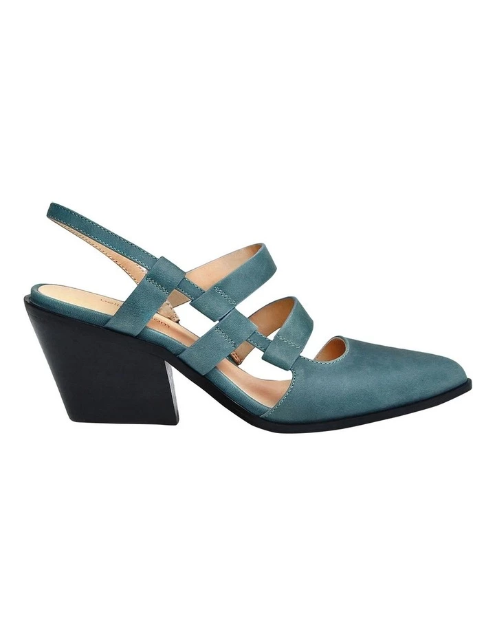 Belle & Bloom What Will Be Blue Slingback Heel 1 Belle & Bloom What Will Be Blue Slingback Heel