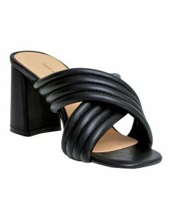 Belle & Bloom When In Rome Black Quilted Mule Shoe -Deals Shoes Store 889076260 3 720x928