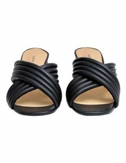 Belle & Bloom When In Rome Black Quilted Mule Shoe -Deals Shoes Store 889076260 4 720x928