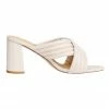 Belle & Bloom When In Rome Cream Quilted Mule Shoe