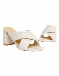 Belle & Bloom When In Rome Cream Quilted Mule Shoe -Deals Shoes Store 889076350 5 720x928