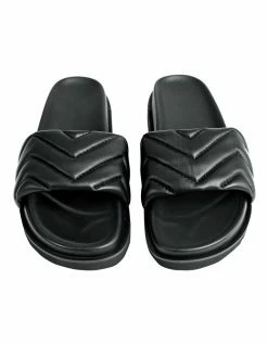 Belle & Bloom Go Get 'Em Black Quilted Slide -Deals Shoes Store 889076440 5 720x928