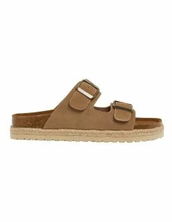 Easy Steps Crete Taupe Suee Sandals