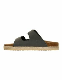 Easy Steps Crete Black Oily Nubuck Sandals -Deals Shoes Store 891321850 3 720x928