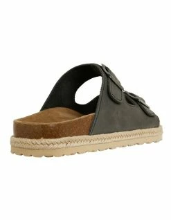 Easy Steps Crete Black Oily Nubuck Sandals -Deals Shoes Store 891321850 4 720x928