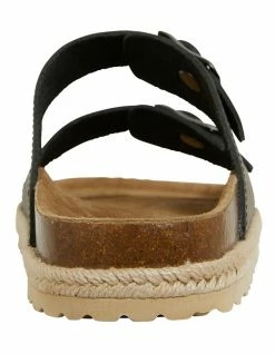 Easy Steps Crete Black Oily Nubuck Sandals -Deals Shoes Store 891321850 5 720x928