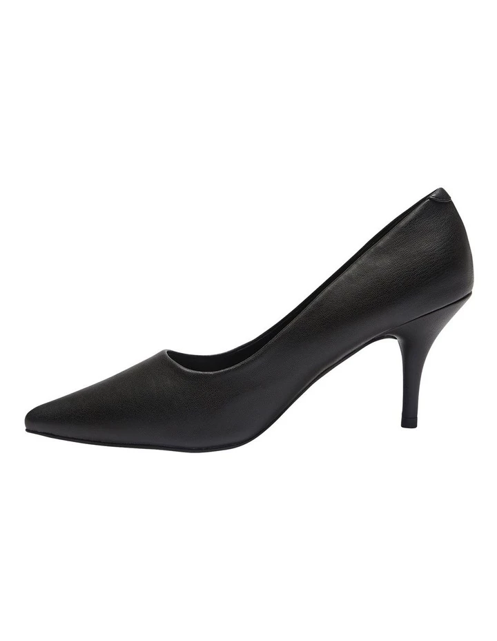 Ravella Wendy Black Smooth Heeled Shoes 3 Ravella Wendy Black Smooth Heeled Shoes - Image 3