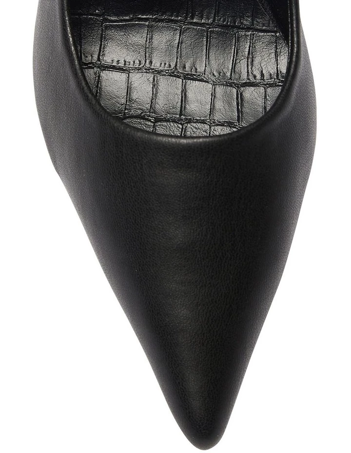 Ravella Wendy Black Smooth Heeled Shoes 7 Ravella Wendy Black Smooth Heeled Shoes - Image 7