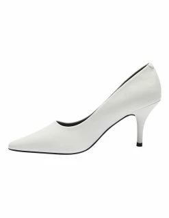 Ravella Wendy White Smooth Heeled Shoes 9 Ravella Wendy White Smooth Heeled Shoes -Deals Shoes Store 892533880 3 720x928