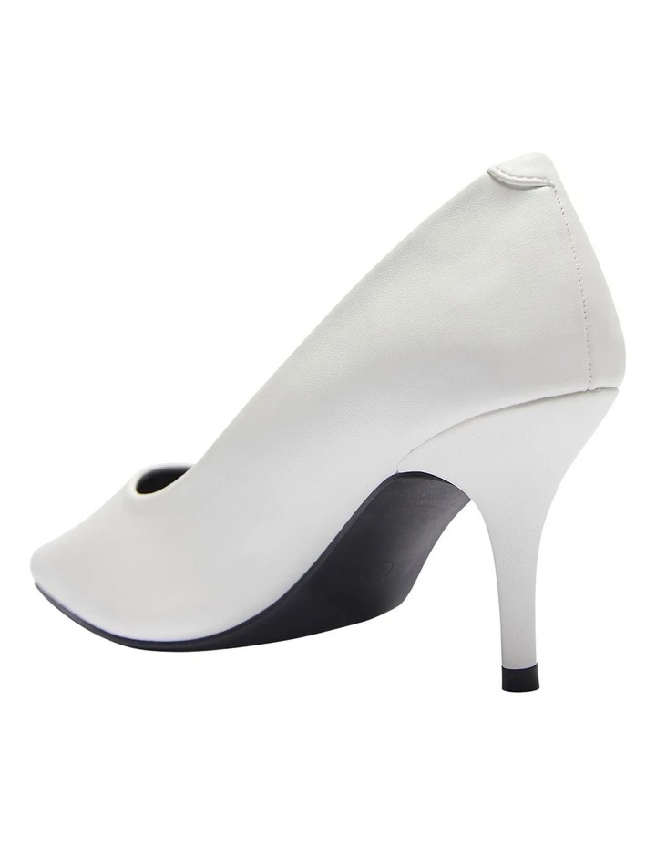 Ravella Wendy White Smooth Heeled Shoes 6 Ravella Wendy White Smooth Heeled Shoes - Image 6